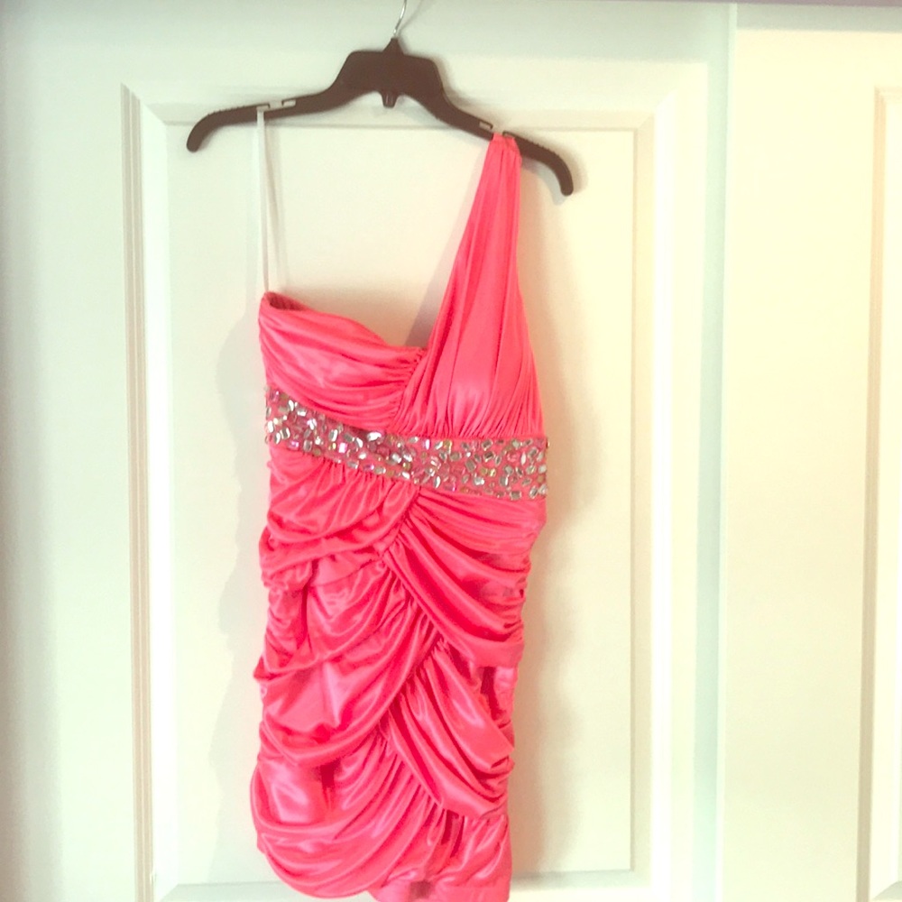 NWT-Jodi Kristopher 1 shoulder party dress